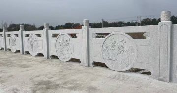 荆门芝麻白河道栏杆 石材栏杆