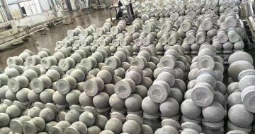 荆门芝麻白圆球 石球 挡车球