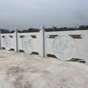 荆门芝麻白河道栏杆 石材栏杆