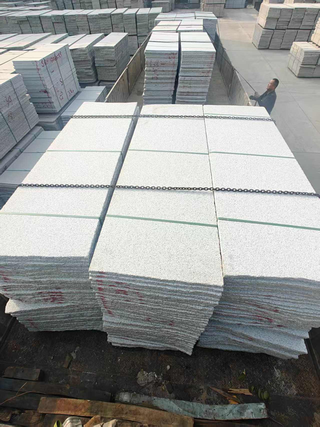 荆门芝麻白毛板，石材毛板