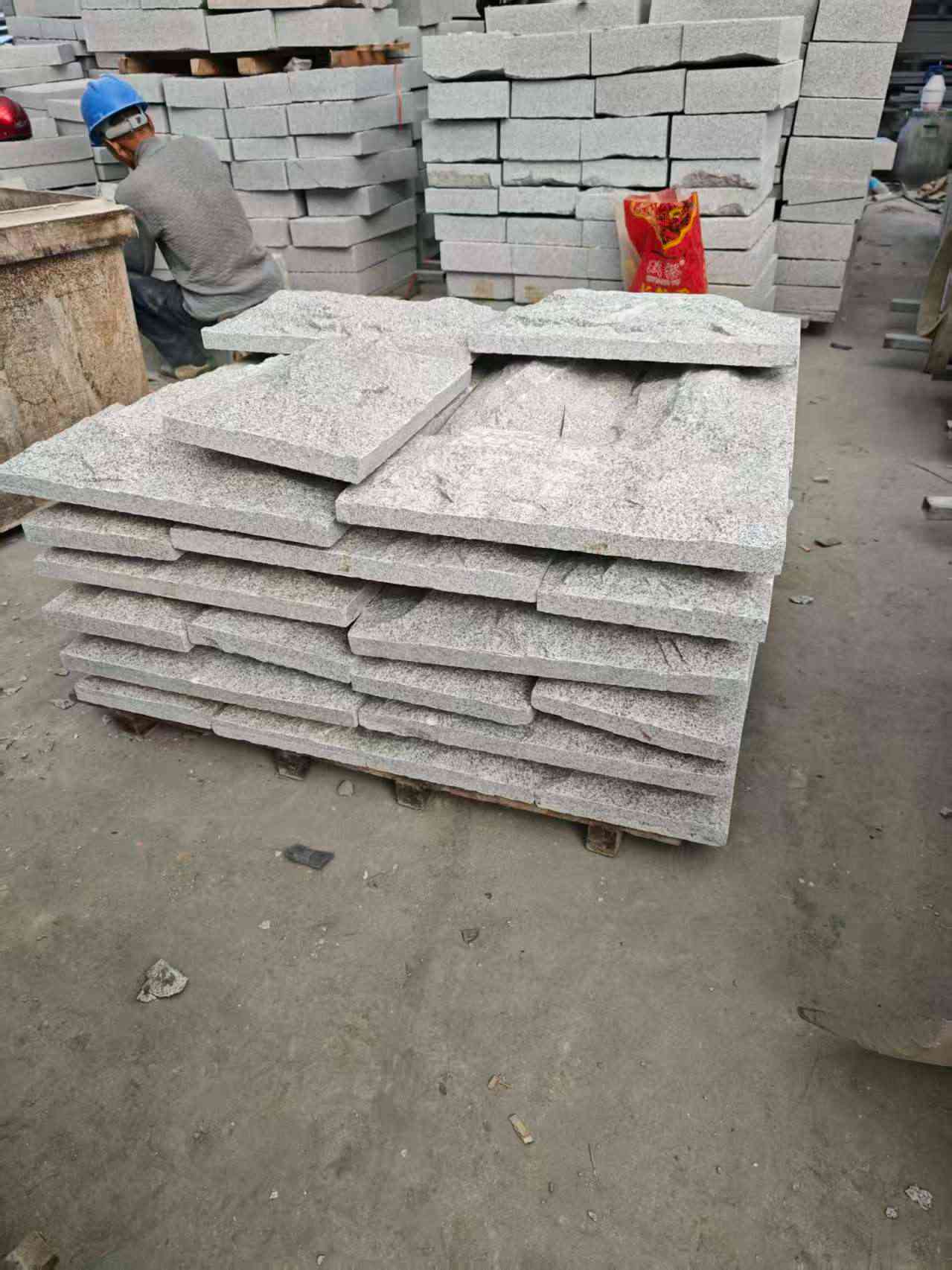 荆门芝麻白蘑菇石，自然面