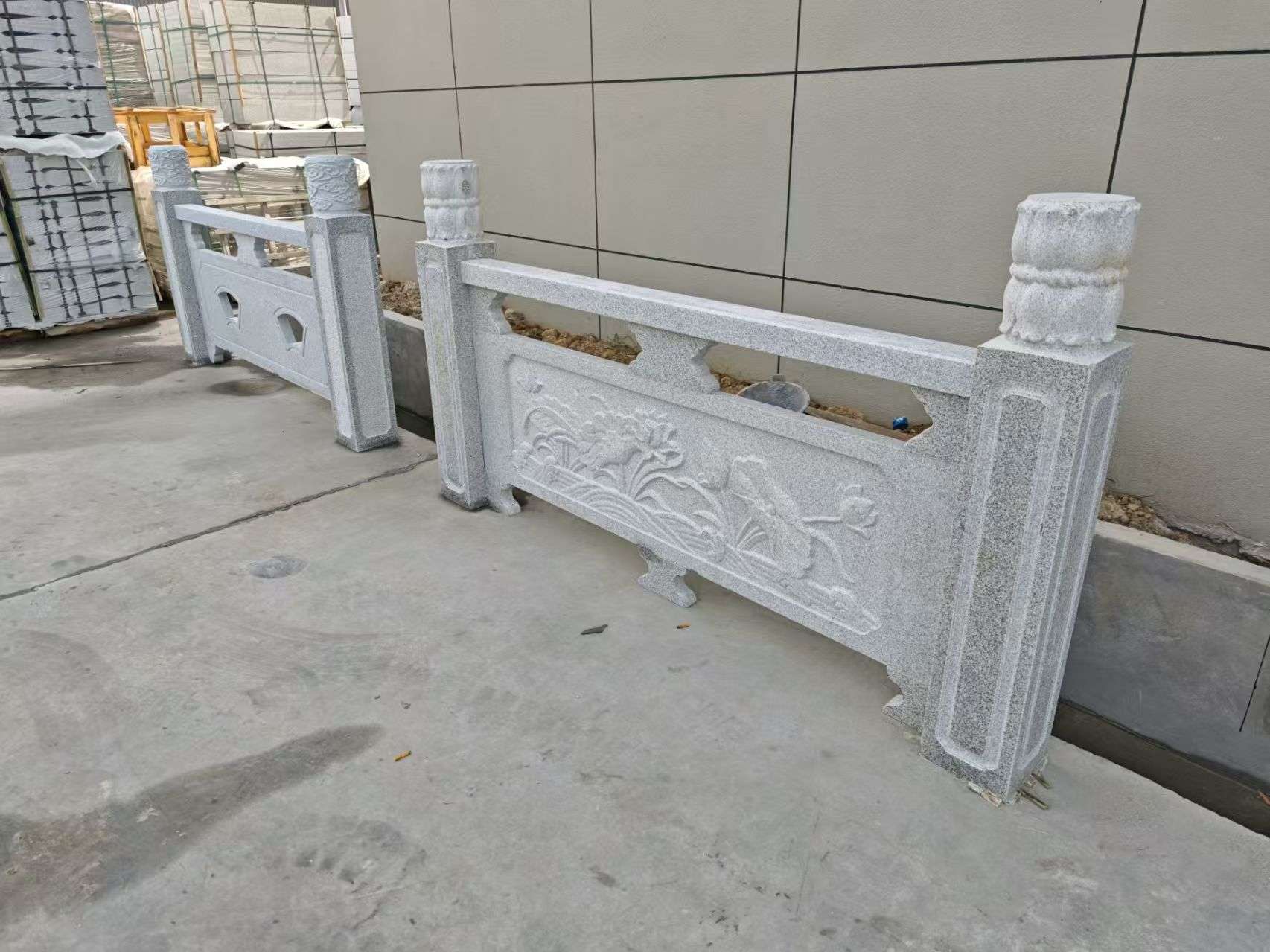 荆门芝麻白河道栏杆 石材栏杆